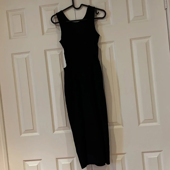 Top shop cut out Ribbed knit body corn  midi Dress Sz 2 - Picture 5 of 12